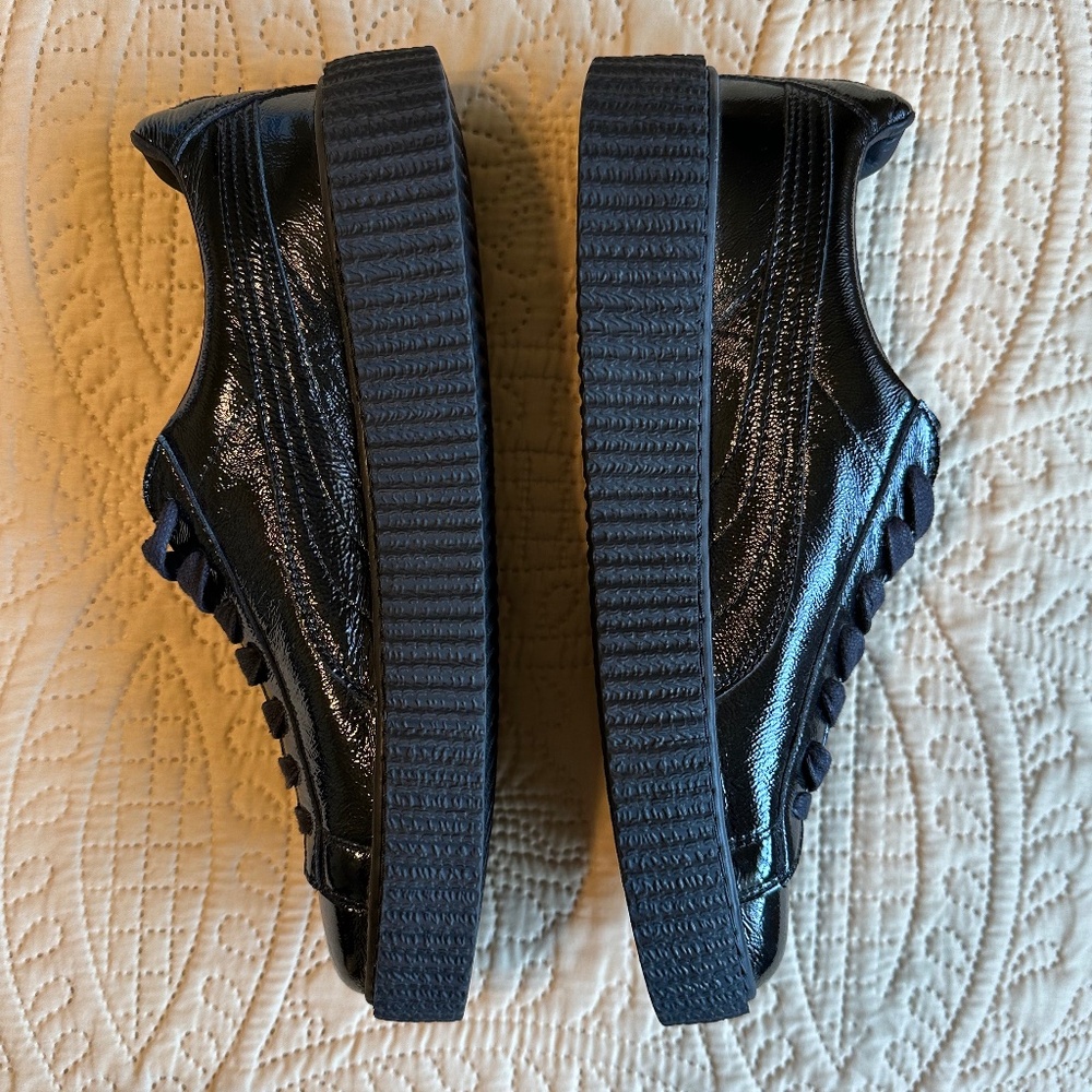 Fenty X Puma Creeper Wrinkled Patent Leather Sneaker - Picture 2 of 7